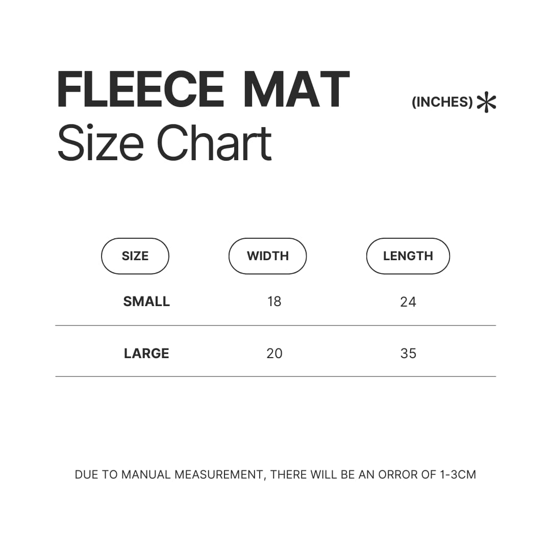 Fleece Mat Size Chart - A24 Films Store