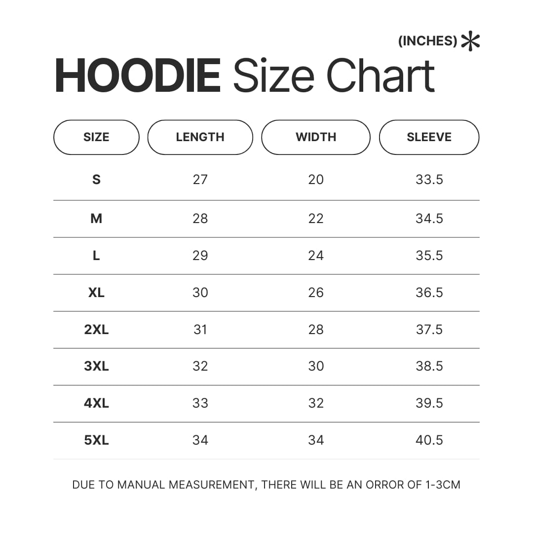 Hoodie Size Chart - A24 Films Store