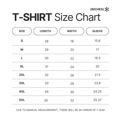 T shirt Size Chart - A24 Films Store