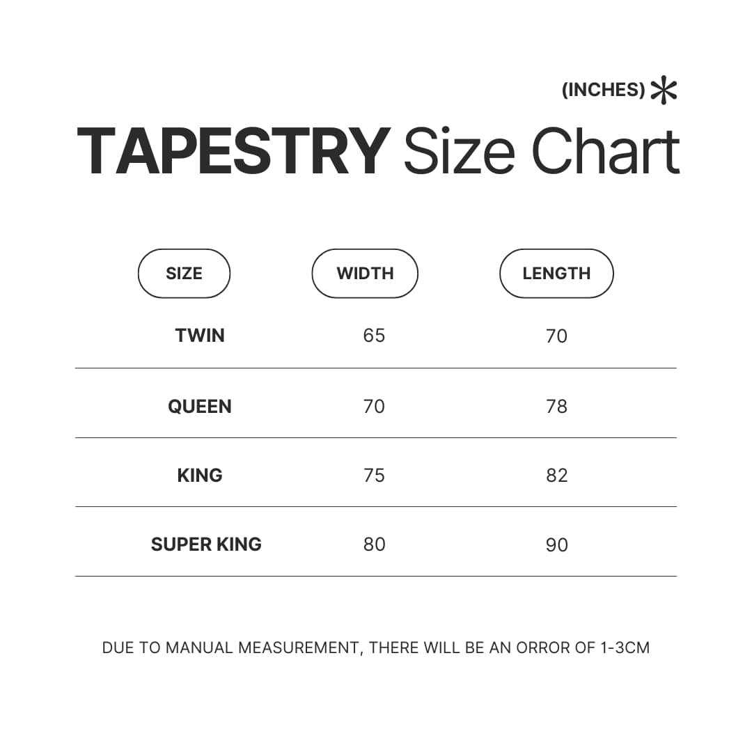 Tapestry Size Chart - A24 Films Store