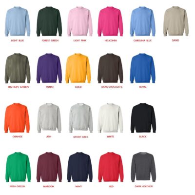 sweatshirt color chart 1 - A24 Films Store